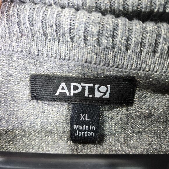 Womens Heather Gray APT 9 Sweater Cowl Neck Long Sleeve Size XL - Picture 6 of 11